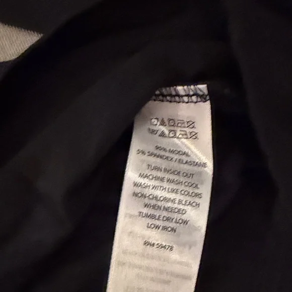 Tahari Modal Black Long Sleeve Turtleneck Top - Picture 3 of 3